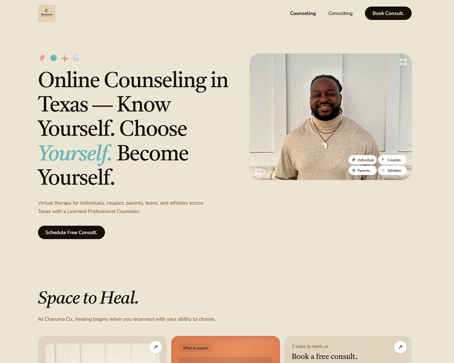 Charuma Co. Online Counseling Texas